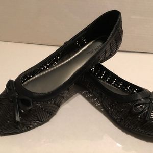 Woven ballet flats